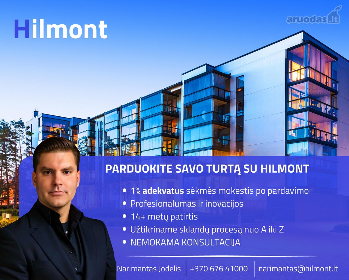 Išnuomojamas jaukus, baldais apstatytas 55 kv - nuotraukos Nr. 2