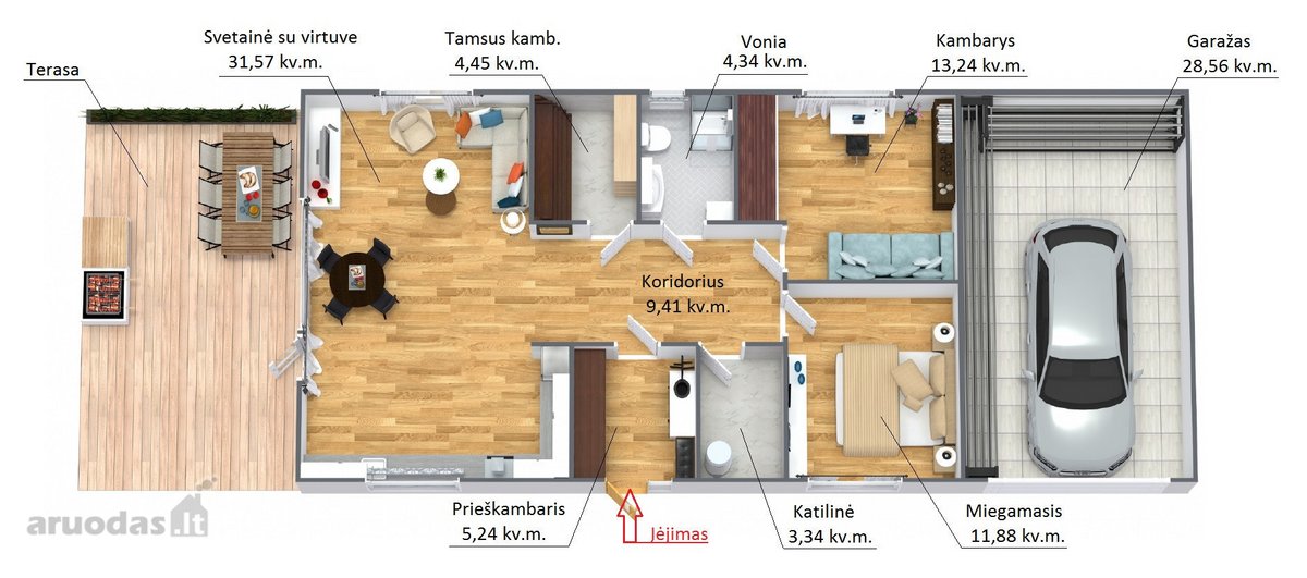 Parduodamas įrengtas vieno aukšto pastatas - nuotraukos Nr. 27