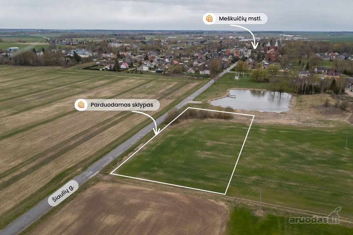 Parduodamas 0,4650 ha žemės ūkio paskirties