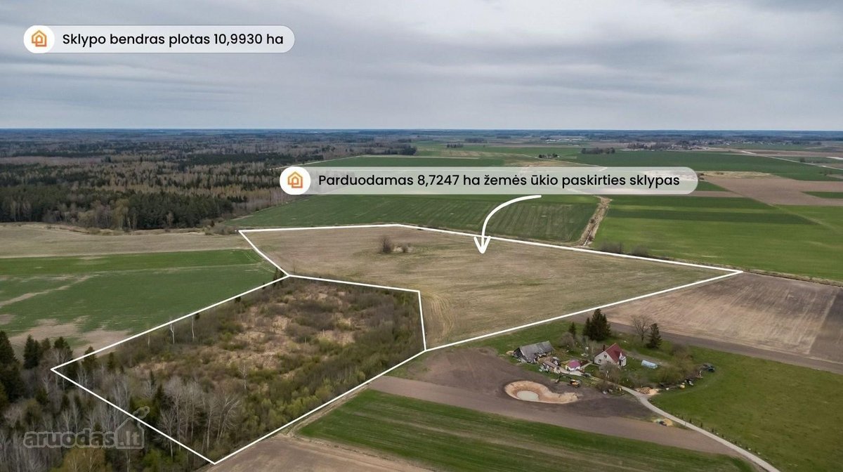 Parduodamas žemės ūkio paskirties sklypas