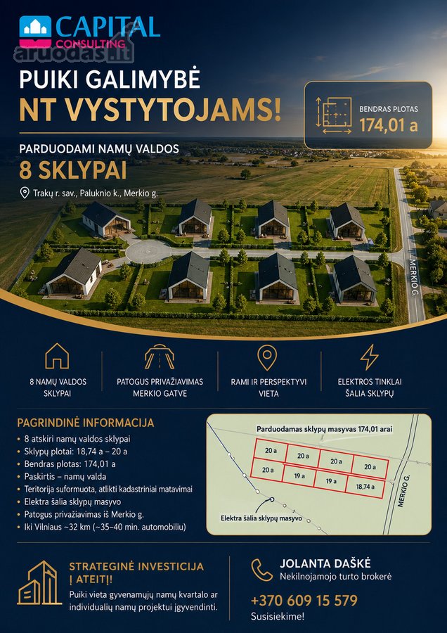 Namų valdos sklypai Trakų rajone Paluknio kaime - nuotraukos Nr. 9