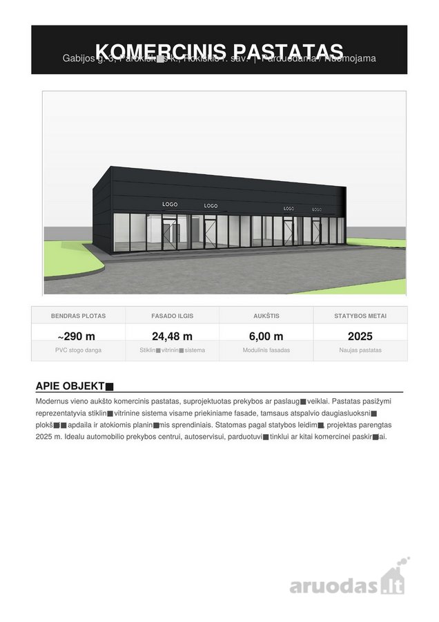 **? Nuomojamos Komercinės Patalpos  Gabijos - nuotraukos Nr. 2