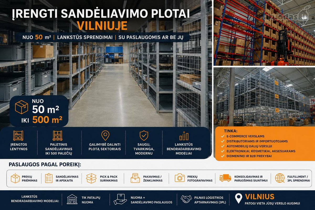 Pirmasis „co-warehousing“ sprendimas Vilniuje