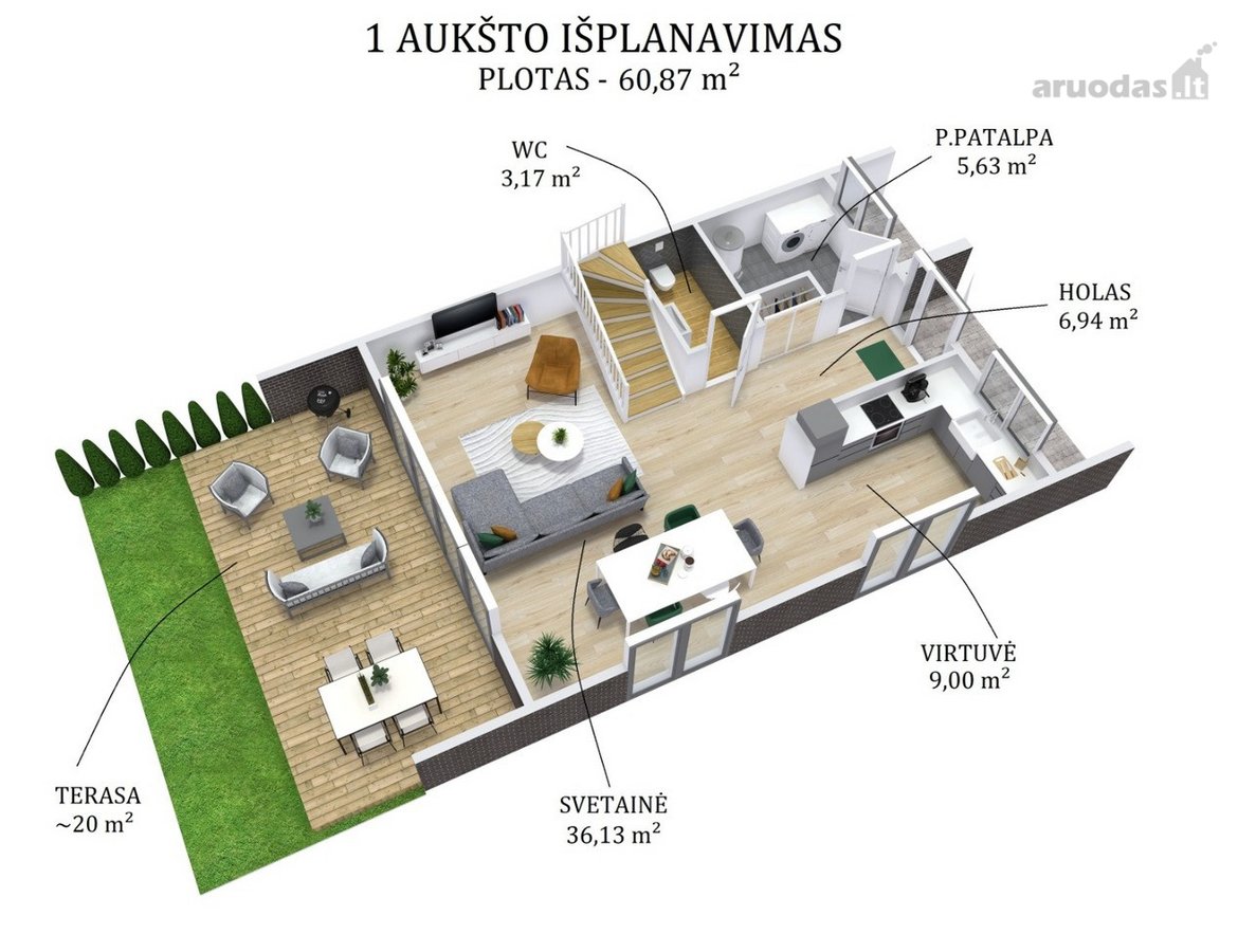 Parduodami 2 Butai / Kotedžai Dvibučiame A+ - nuotraukos Nr. 15