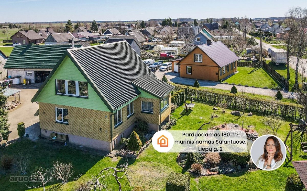 Parduodamas vieno aukšto su mansarda 180 m²