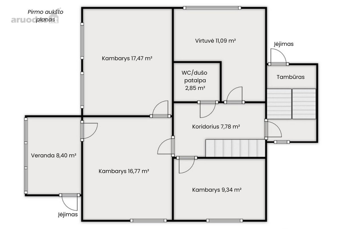 Parduodamas vieno aukšto su mansarda 180 m² - nuotraukos Nr. 17