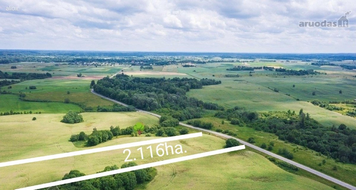 Parduodamas 2.12 ha. žemės ūkio paskirties