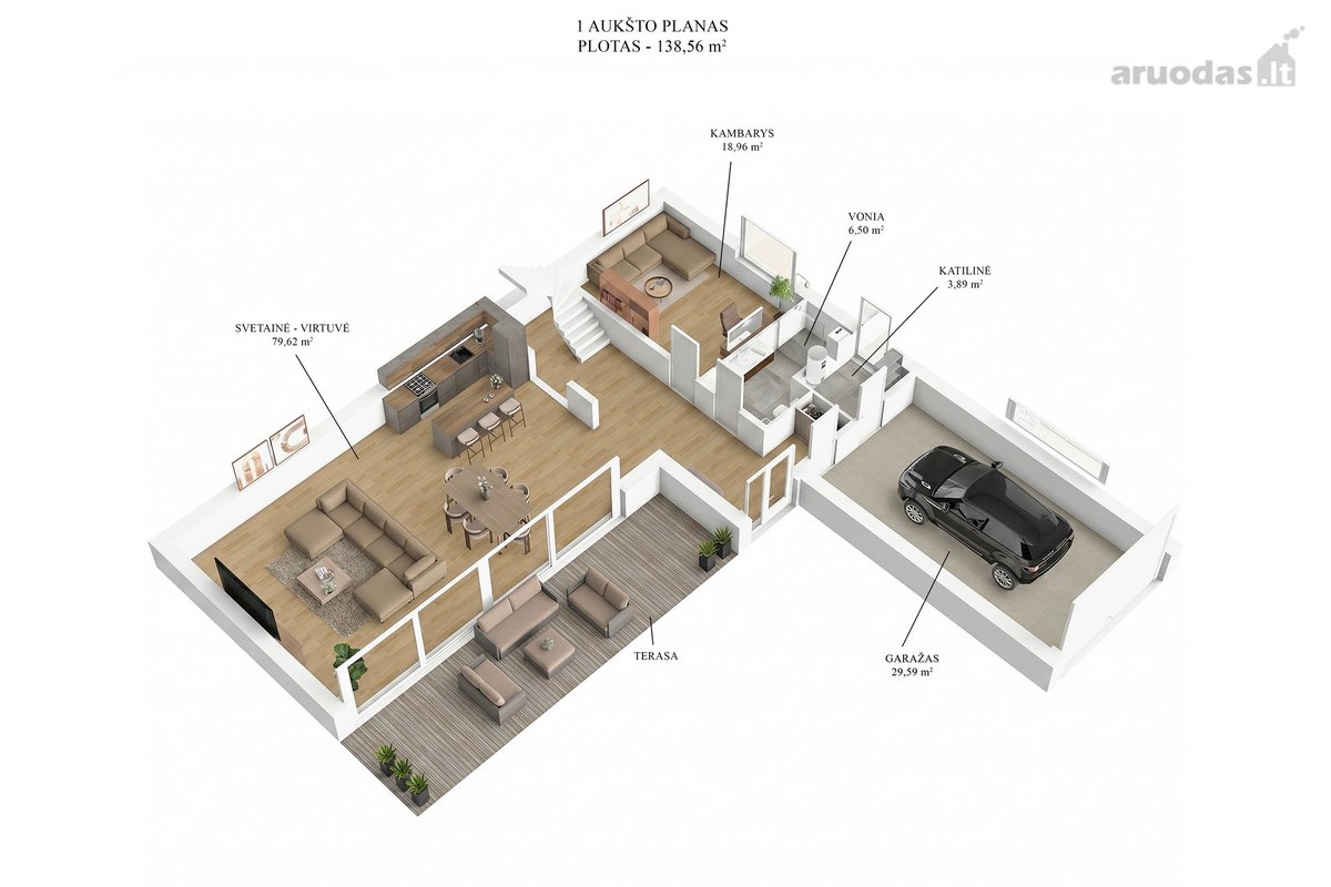 Parduodamas Modernus 207 m² Namas Pilaitėje, - nuotraukos Nr. 3