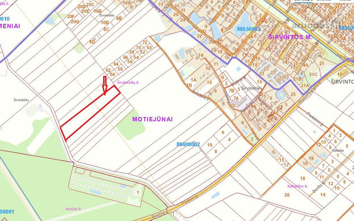 Parduodamas žemės sklypas , bendras plotas 1