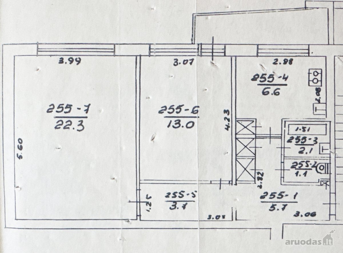 Parduodamas jaukus 54.50 kv. m. ploto, - nuotraukos Nr. 12