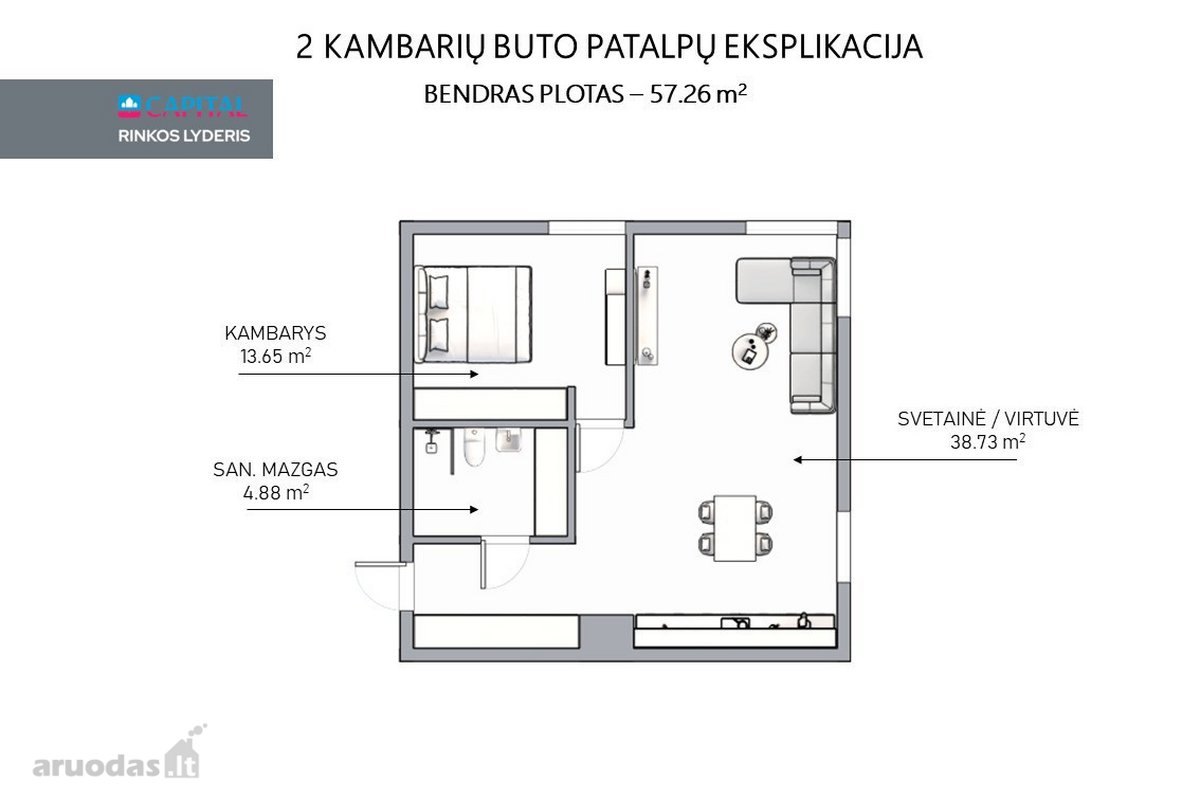 Parduodamas Jaukus Butas Prestižiniame - nuotraukos Nr. 21