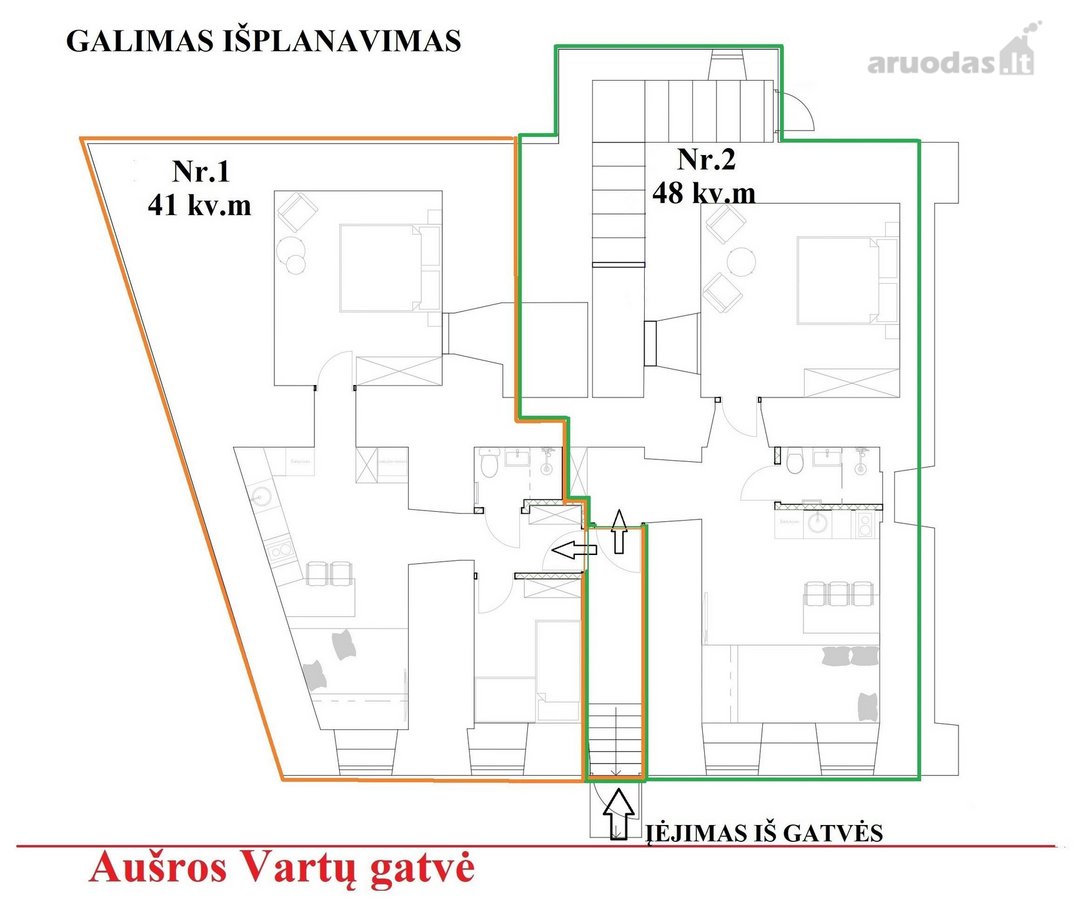 Parduodamos patalpos su autentiškomis - nuotraukos Nr. 4