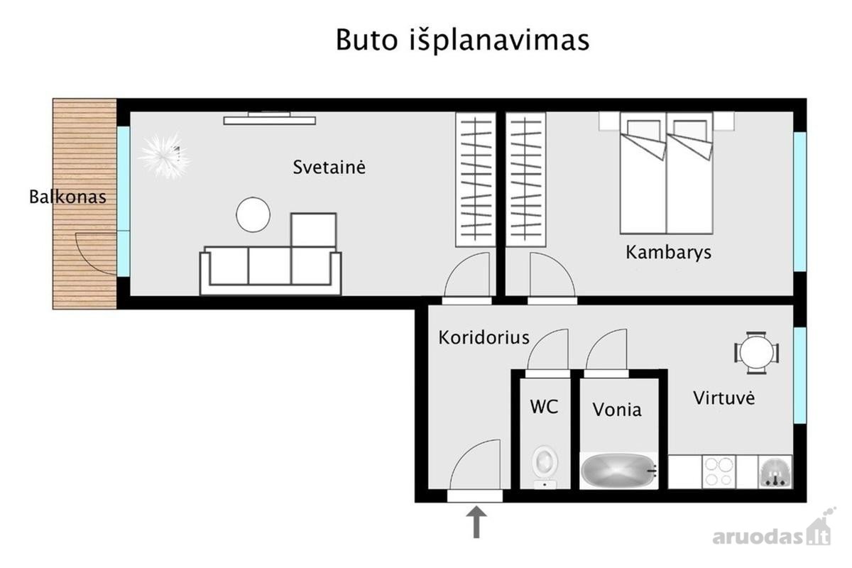 Parduodamas 2 Kambarių Butas Elektrėnuose, - nuotraukos Nr. 5