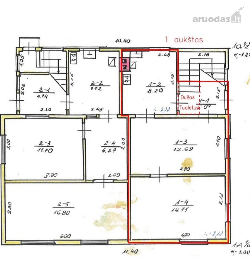 Parduodu namo dalį pirmame aukšte su atskiru - nuotraukos Nr. 13