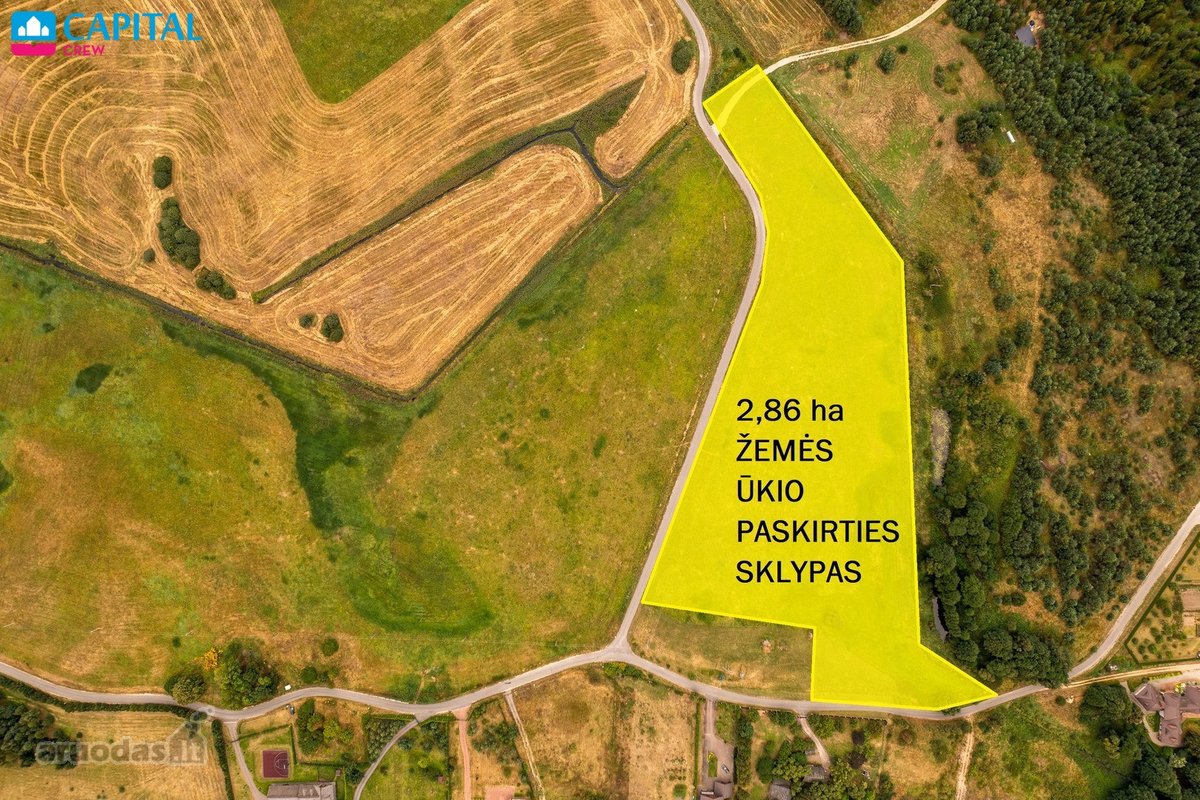 Parduodamas 2,86 Ha Žemės Ūkio Paskirties