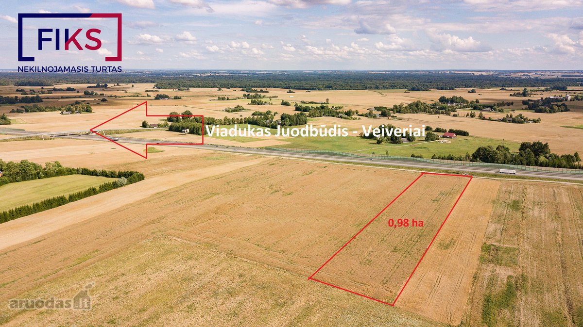 Parduodamas 0,98 Ha Žemės Ūkio Sklypas Šalia