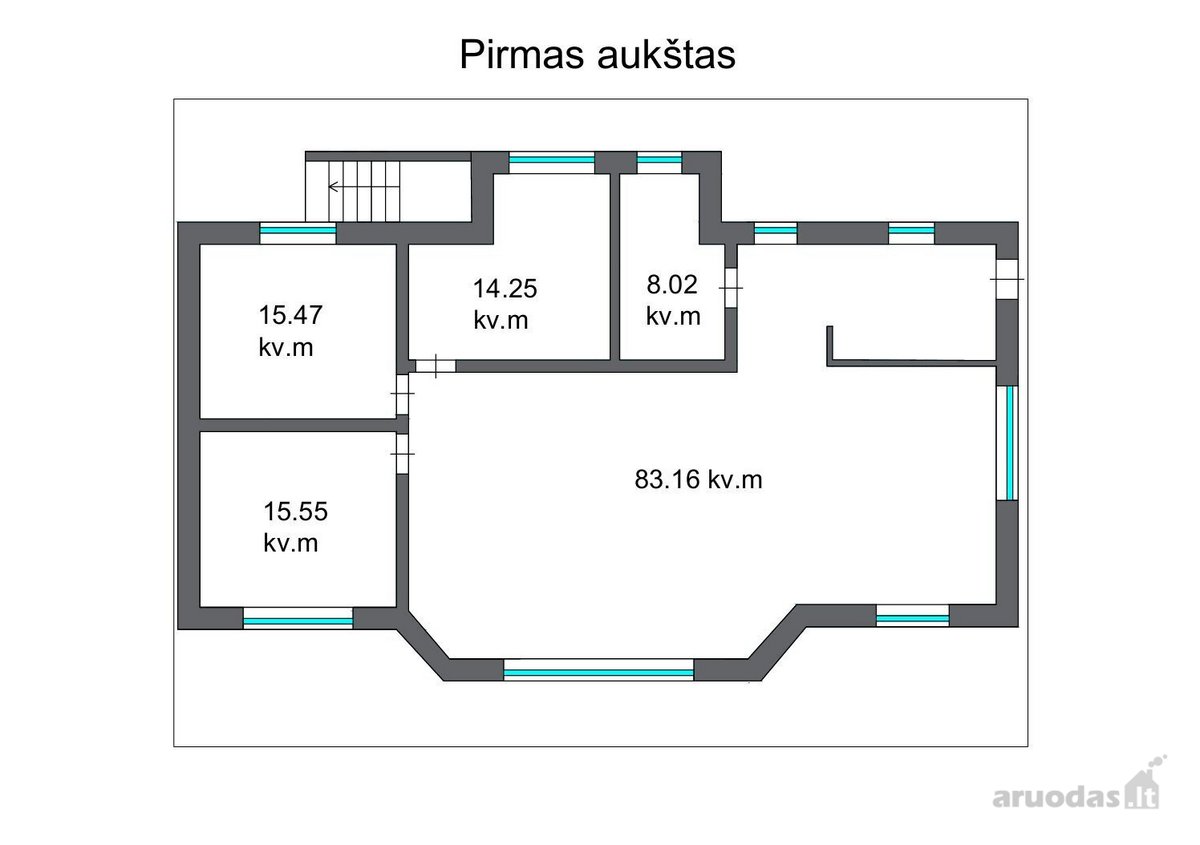 Parduodamas naujos statybos mūrinis namas su - nuotraukos Nr. 11