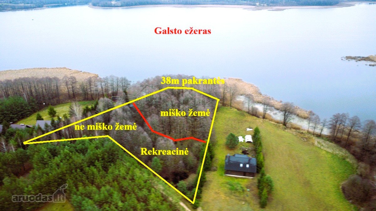 Sklypas besiribojantis 38 metrus su Galsto