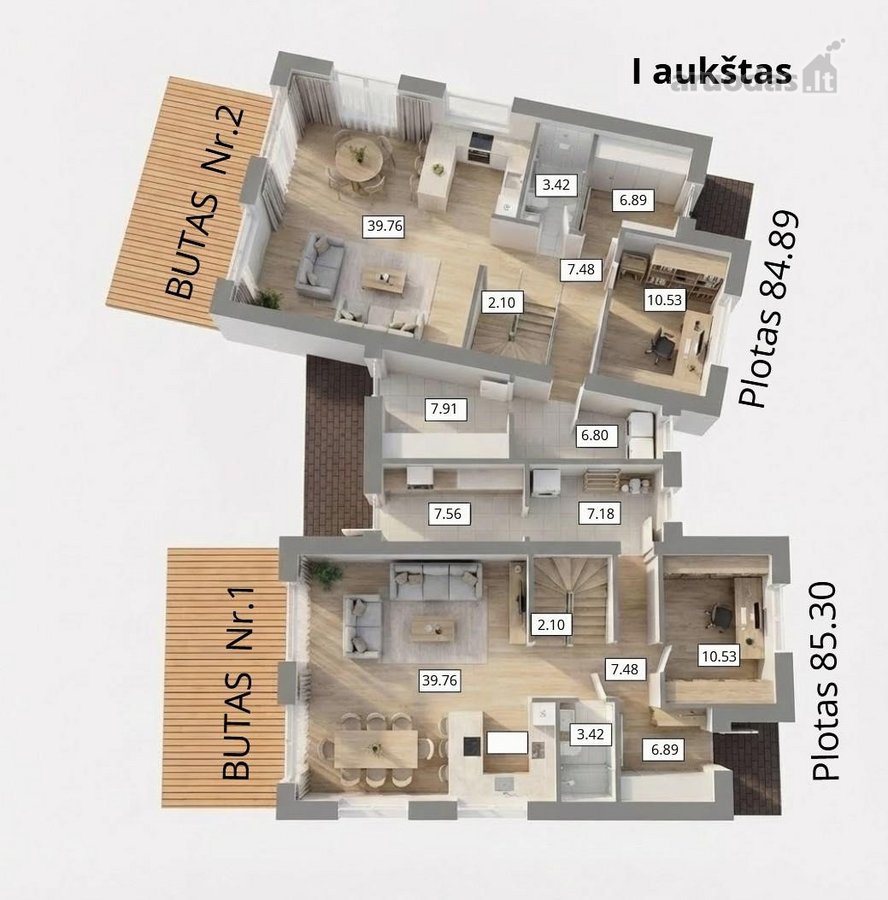 Parduodamas dviejų butų pastato Investicinis - nuotraukos Nr. 7