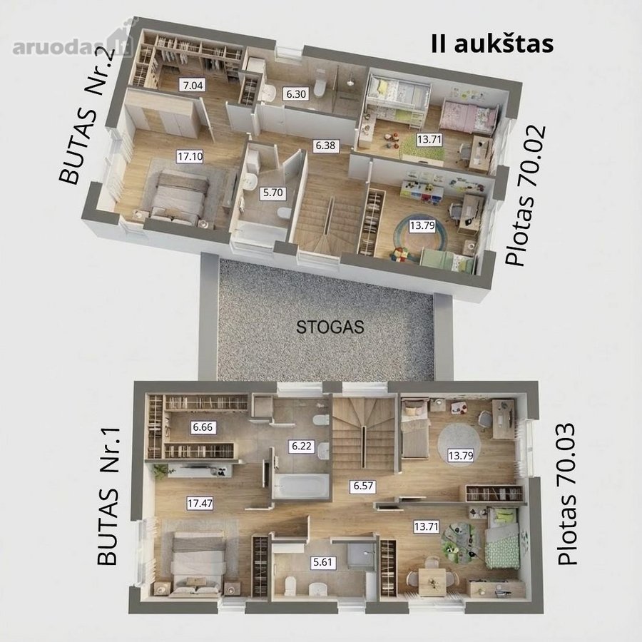 Parduodamas dviejų butų pastato Investicinis - nuotraukos Nr. 8