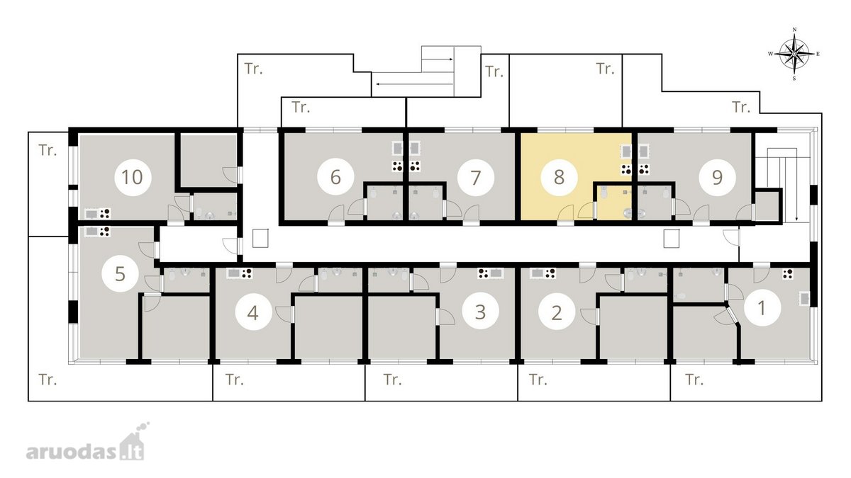 Nidos Centre, Parduodamas 1 Kambario Butas - nuotraukos Nr. 7