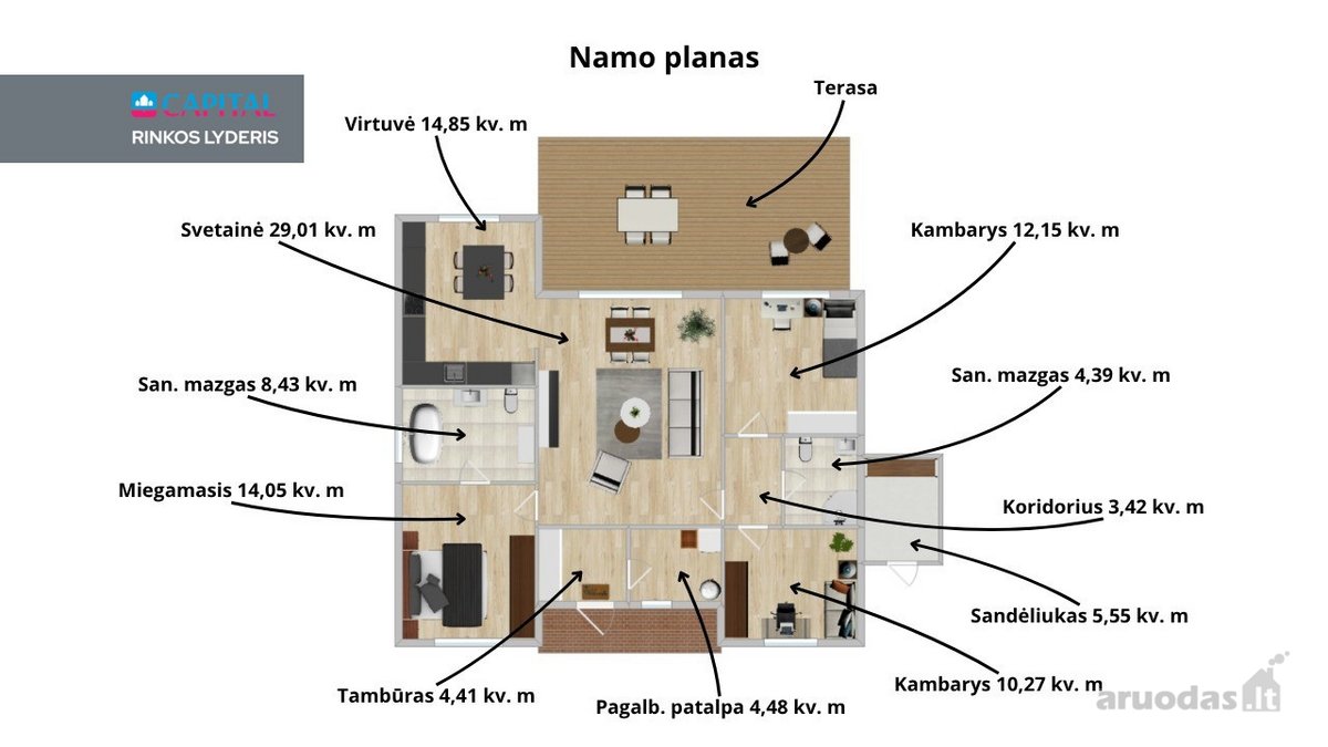 Ieškote Gyvenamojo Namo Kalnėnų Ir Pavilnio - nuotraukos Nr. 32