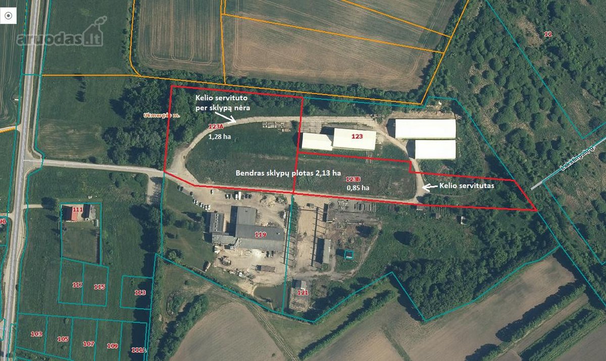 Parduodama 2,13 ha pramonės ir sandėliavimo