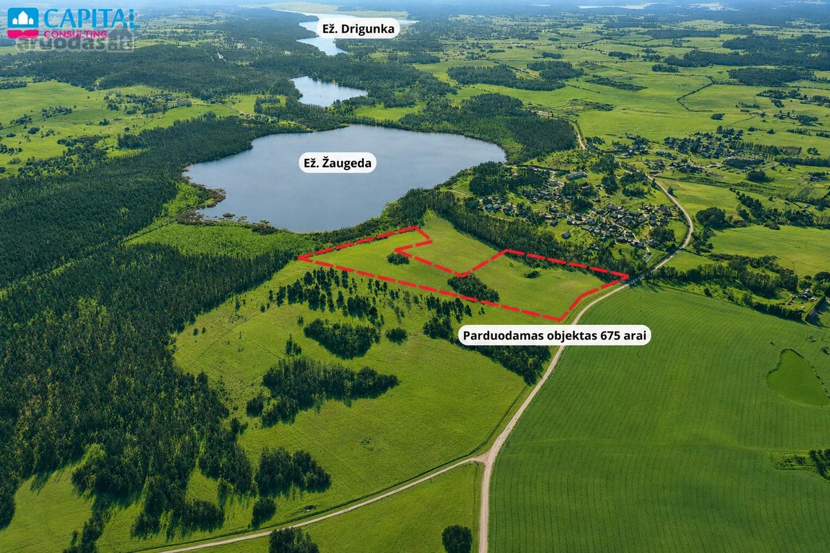 Parduodamas 675 arų žemės ūkio paskirties