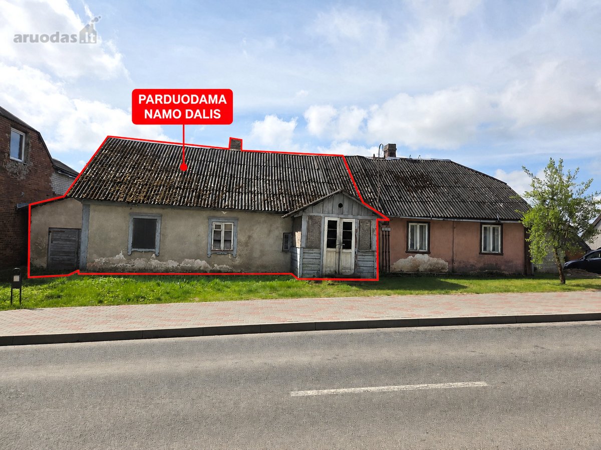 Parduodama Namo Dalis Su 18,49 Aro Žemės