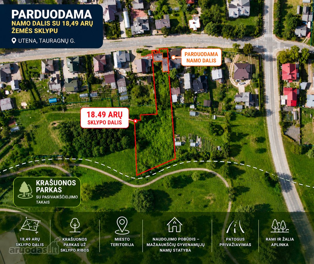 Parduodama Namo Dalis Su 18,49 Aro Žemės - nuotraukos Nr. 7