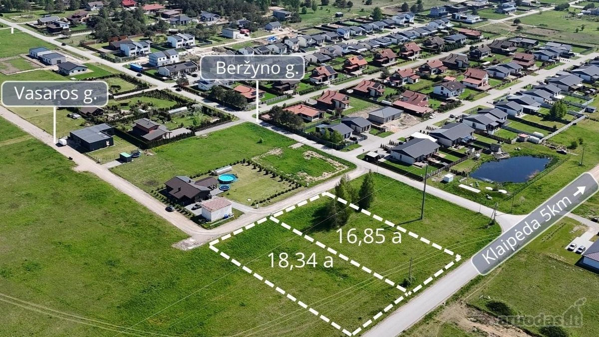 Du sklypai prie Klaipėdos, su elektra ir