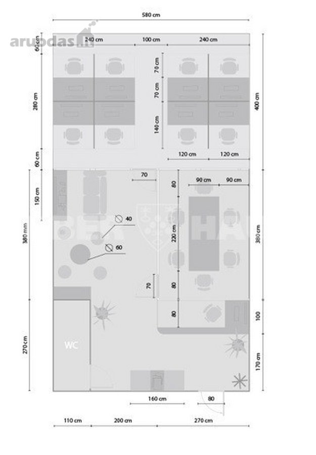 Parduodamos šviesios ir gražios 60,39 m² - nuotraukos Nr. 13