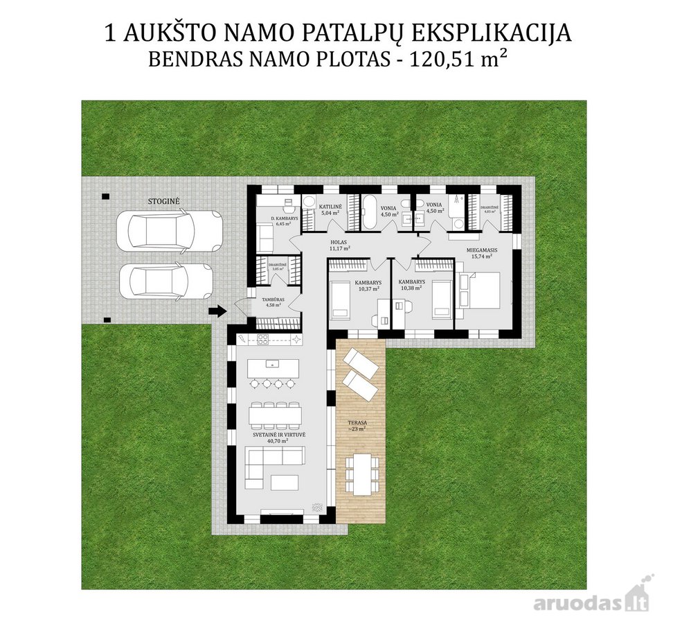 Parduodamas Sklypas Su Projektu, 15 a ploto. - nuotraukos Nr. 4