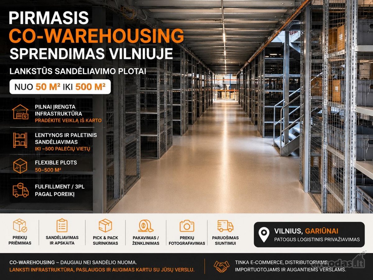 Pirmasis „co-warehousing“ sprendimas Vilniuje - nuotraukos Nr. 3