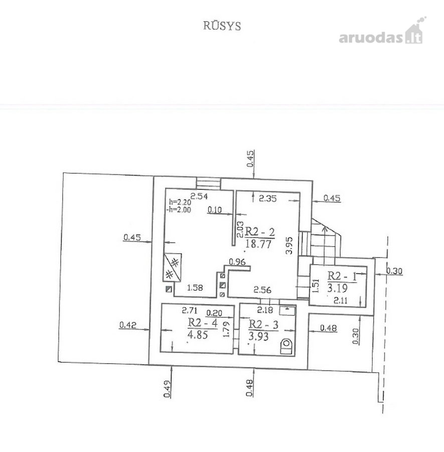 Parduodamas 4 k., 132,20m2 , 2-jų aukštų + - nuotraukos Nr. 18