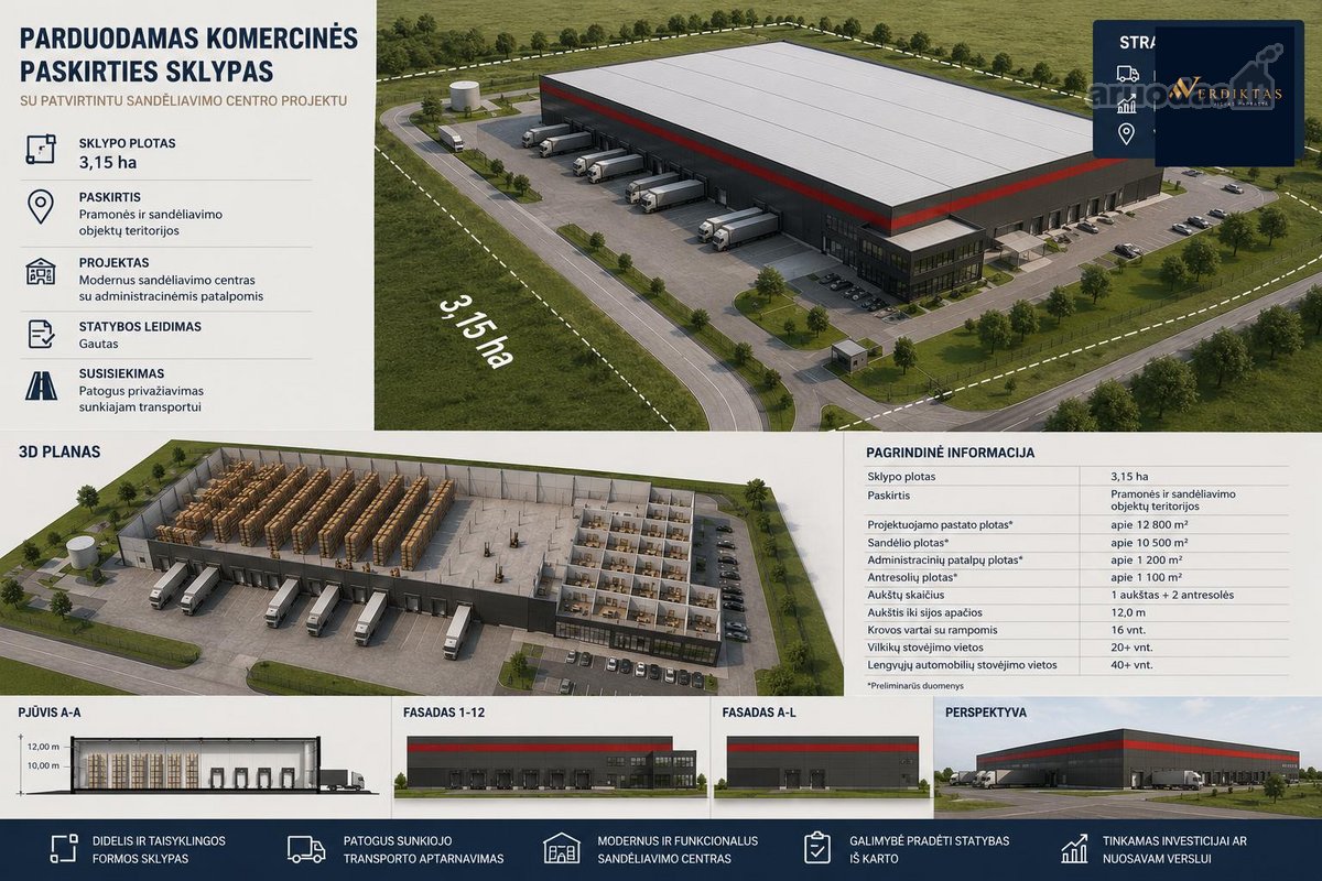 Parduodamas Investicinis Komercinės