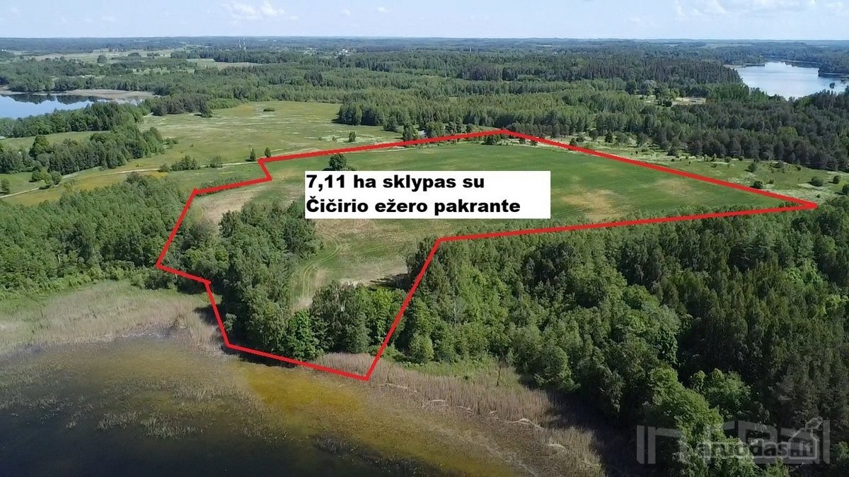 Parduodamas 7,11 ha sklypas Zarasų raj.,