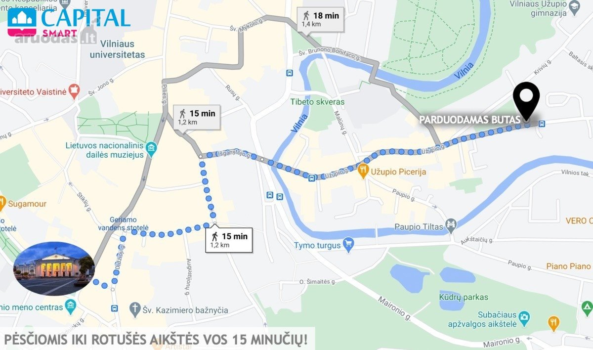Parduodamas 1 Kambario Butas Užupyje, Polocko - nuotraukos Nr. 21
