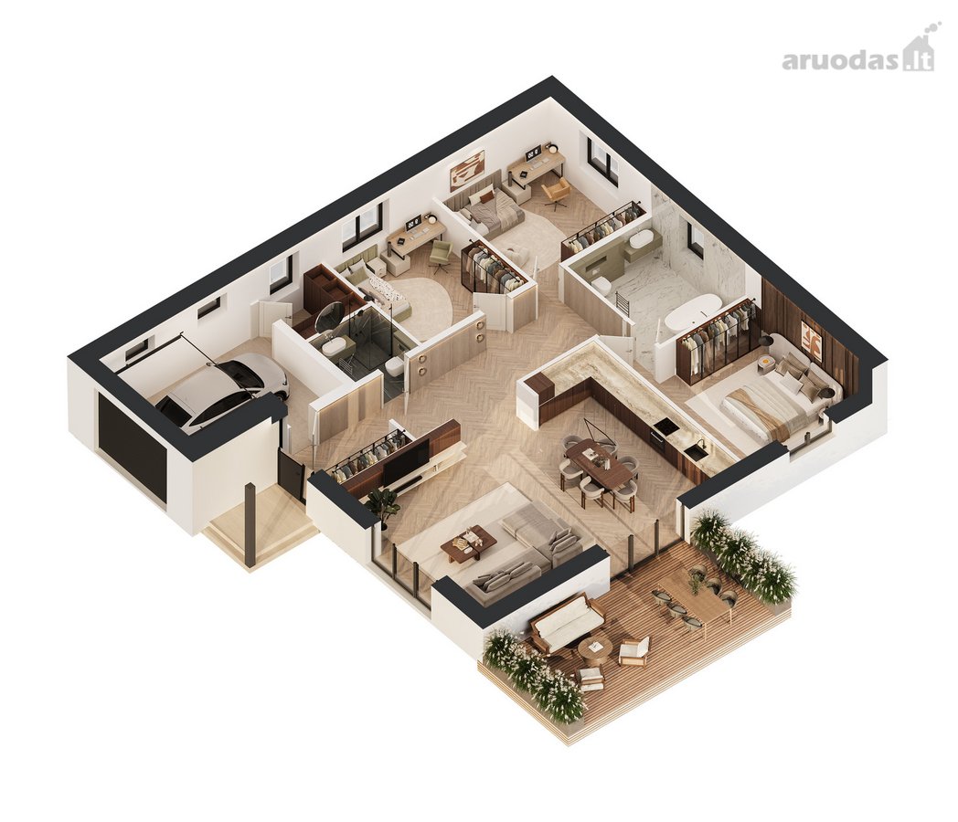 138 m² individualus namas projekte „sūkuriai“ - nuotraukos Nr. 18