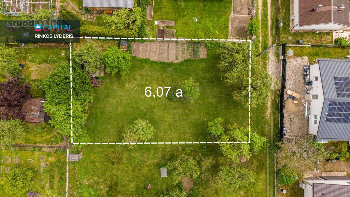 Parduodamas 6,07 a sklypas be statinių,