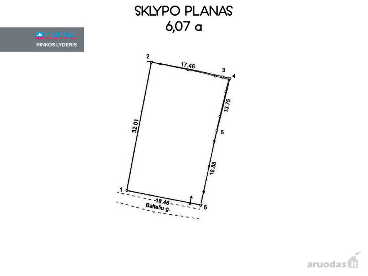 Parduodamas 6,07 a sklypas be statinių, - nuotraukos Nr. 4