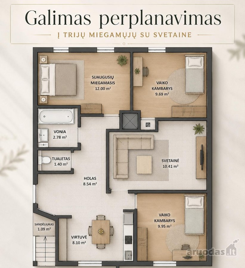 Parduodama namo dalis su nuosavu 2.5 arų - nuotraukos Nr. 20