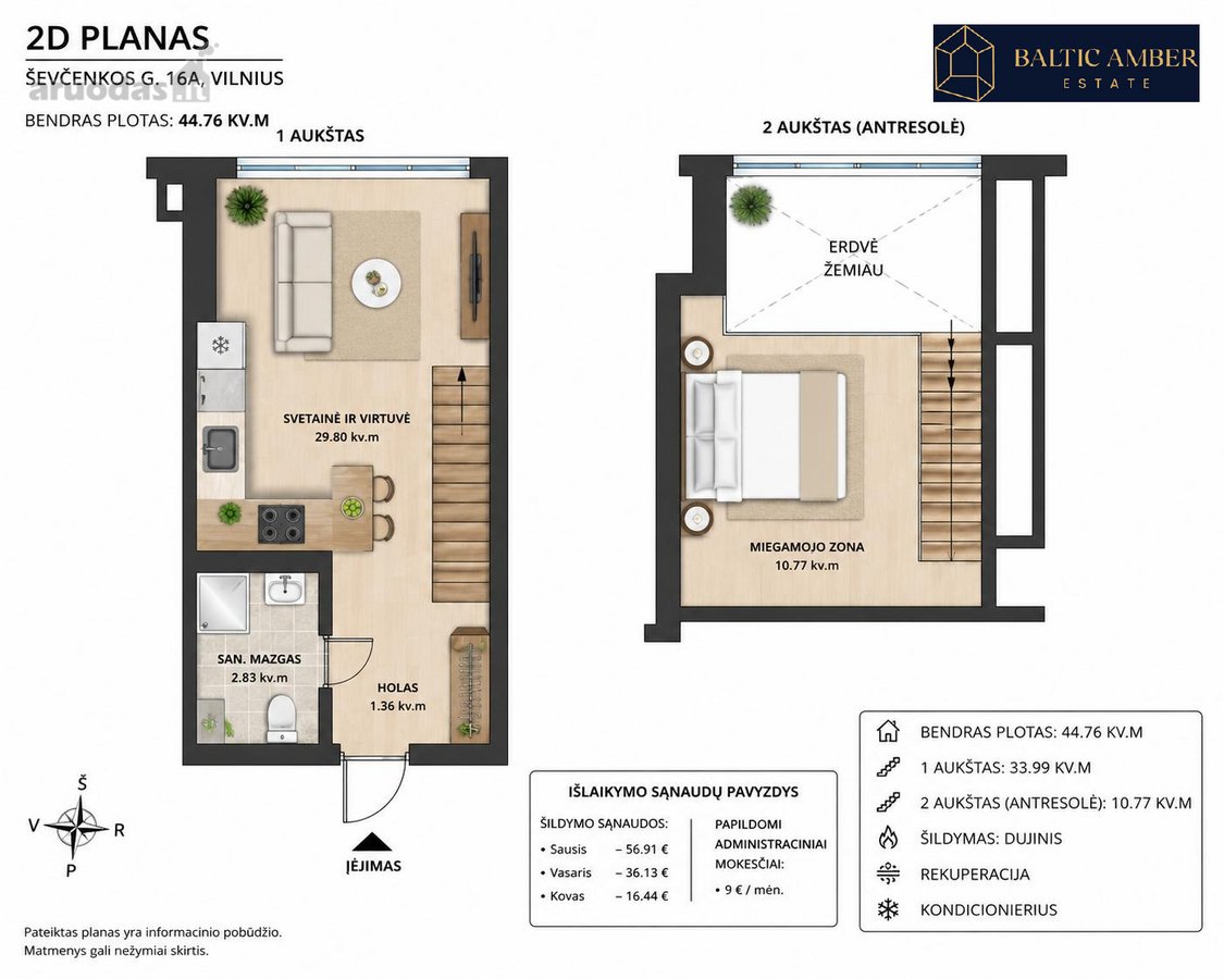Parduodamas Jaukus Ir Šviesus Loftas - nuotraukos Nr. 19