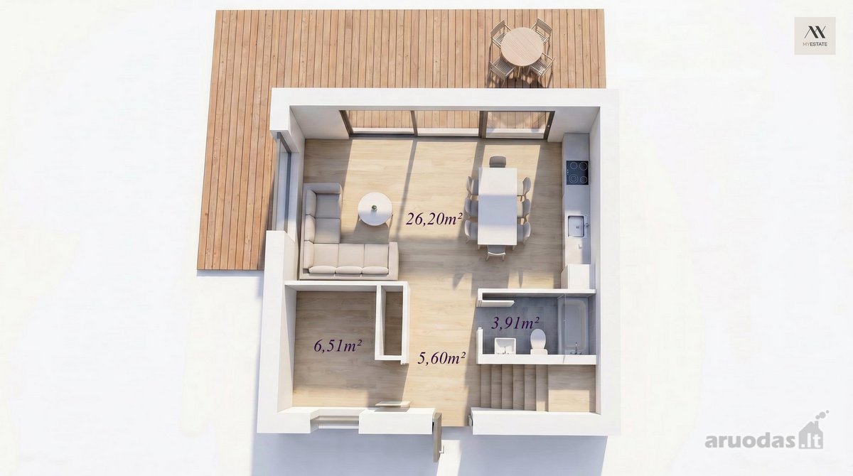 Šiuolaikinės architektūros kotedžas - nuotraukos Nr. 12