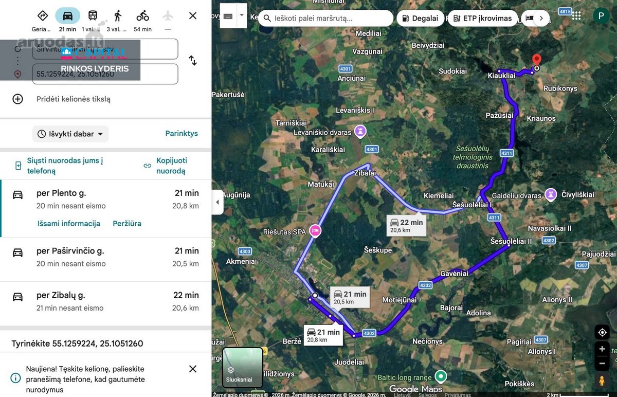 Parduodamas 5 ha sklypas su statiniais - 3596 m² - nuotraukos Nr. 28