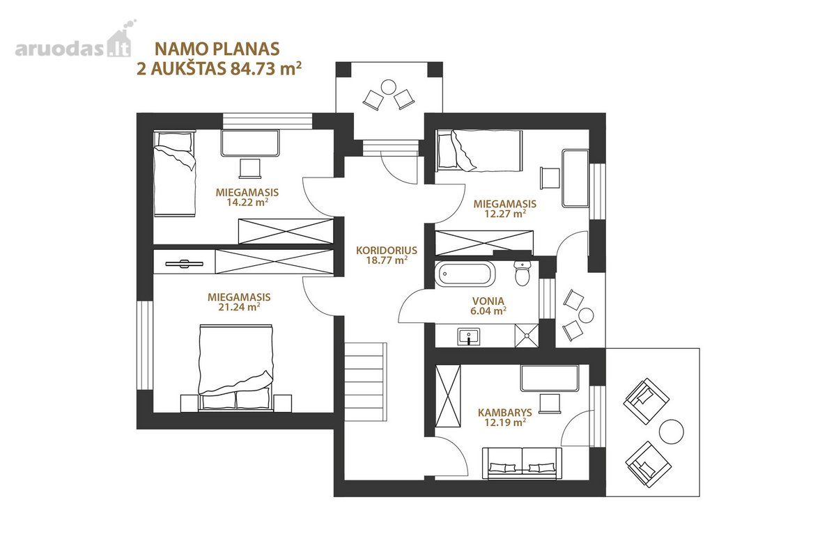 Parduodamas Erdvus Namas Balsiuose Su 11 Arų - nuotraukos Nr. 25