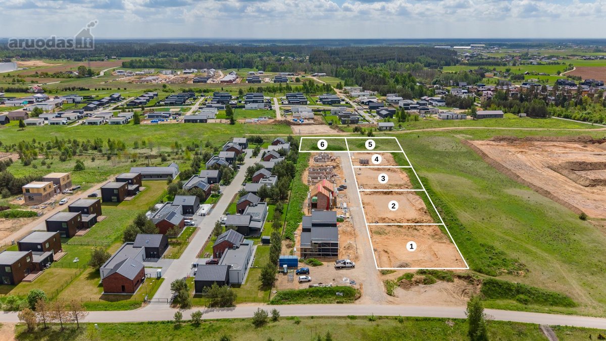 Parduodami sklypai su namų projektais ir