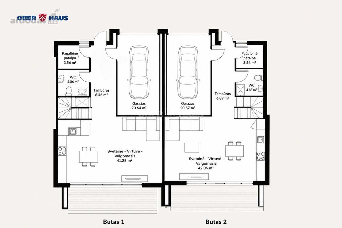 Parduodami Du Modernios Architektūros Naujos - nuotraukos Nr. 10
