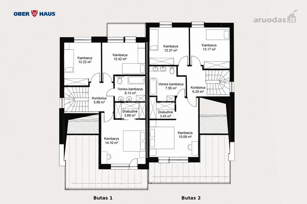 Parduodami Du Modernios Architektūros Naujos - nuotraukos Nr. 11