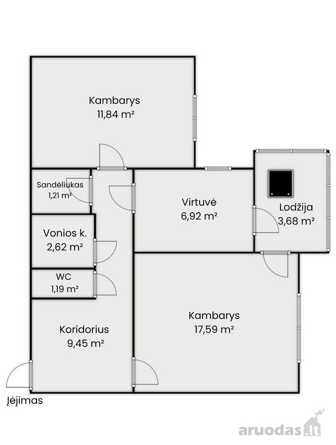 Parduodamas 2 kambarių butas Paukščių tak. 15 - nuotraukos Nr. 24